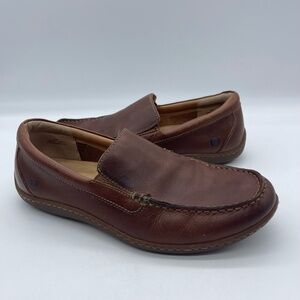 Born H46502 Brompton II Men's Size 9.5 Loafers Brown Leather‎ Slip On Shoes